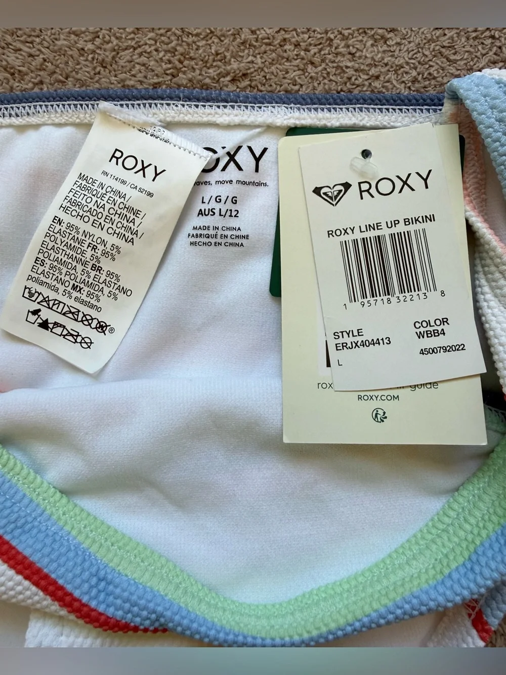 Roxy - Line up Bikini Swim Bottom - BRIGHT WHITE